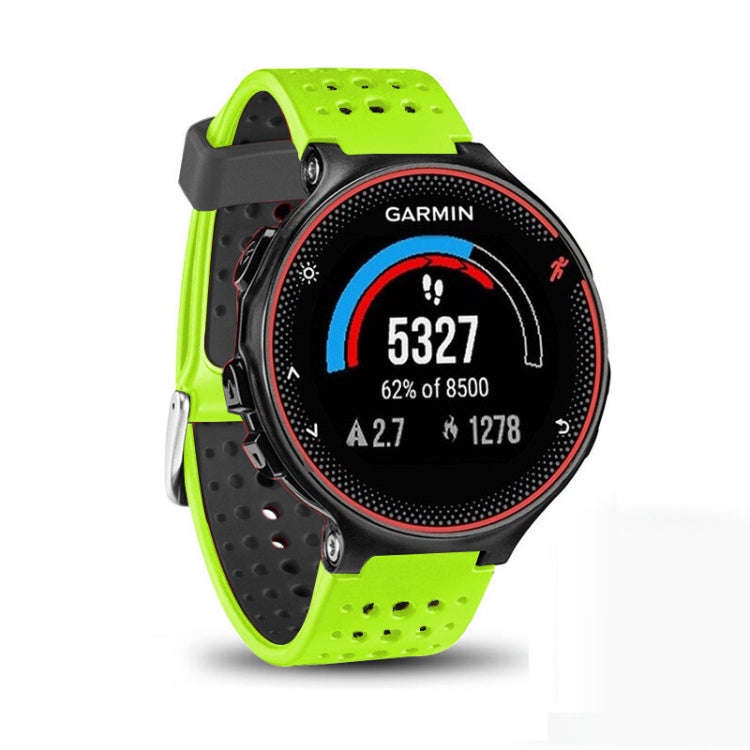 For Garmin Forerunner 235 Two-color Watch Band(Green Black)