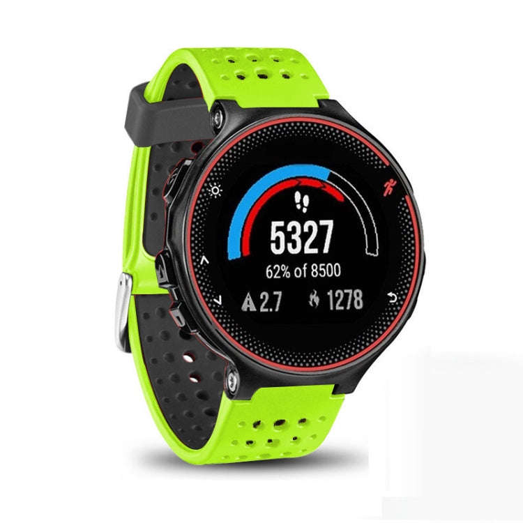 For Garmin Forerunner 235 Two-color Watch Band(Green Black)