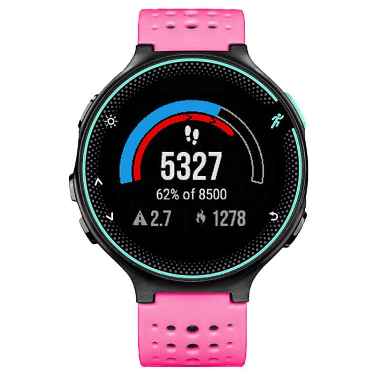 For Garmin Forerunner 235 Two-color Watch Band(Rose Red Black)