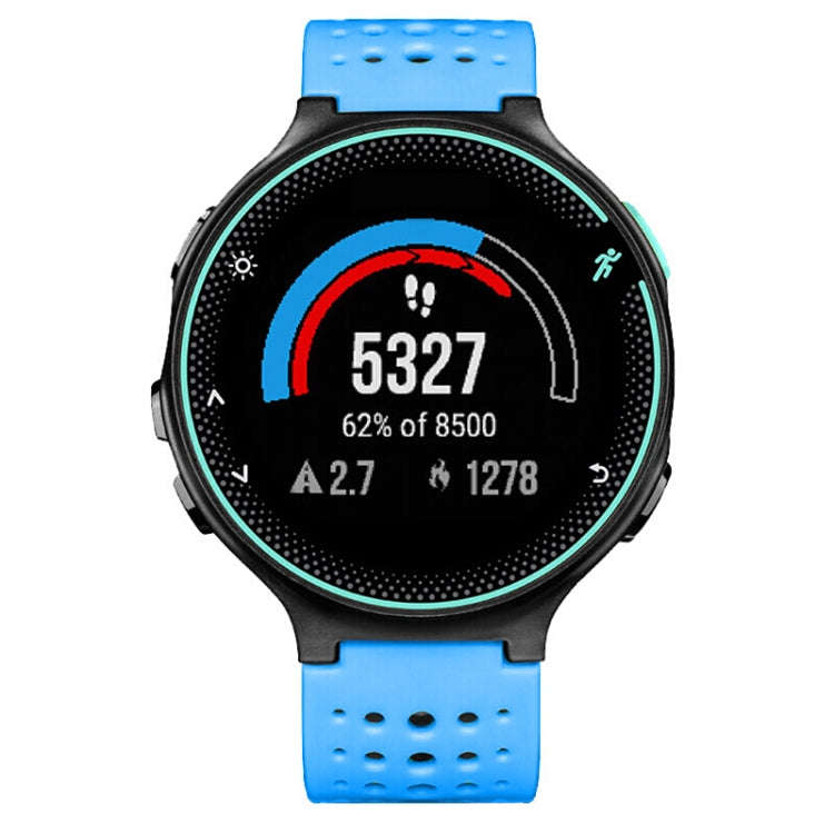 For Garmin Forerunner 235 Two-color Watch Band(Sky Blue Black)