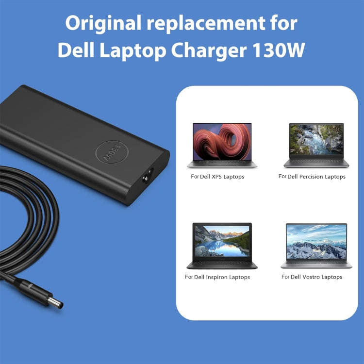 130W 19.5V 6.67A  Laptop Notebook Power Adapter For Dell 4.5 x 3.0, Plug:EU Plug