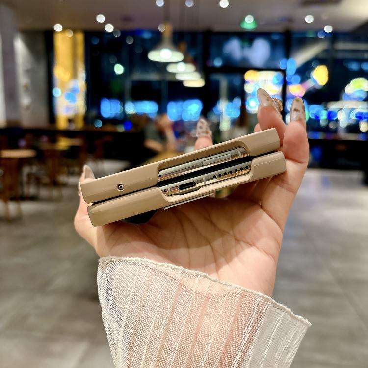 For Huawei Pura X Illusory Color Weaving Texture Phone Case with Color Strap(Green)