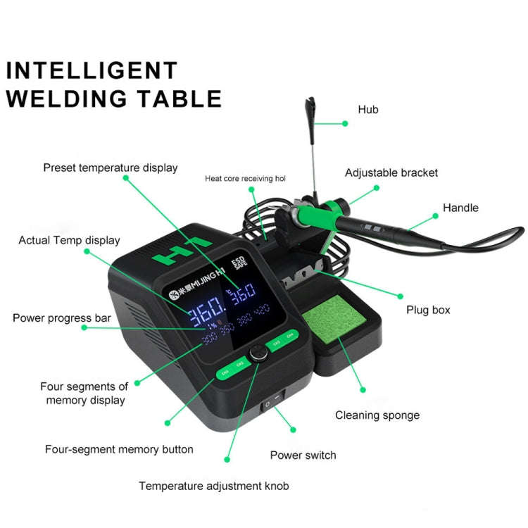 Mijing H1 Split Intelligent Temperature Control Soldering Station for Mobile Phone Repair, Plug:U...