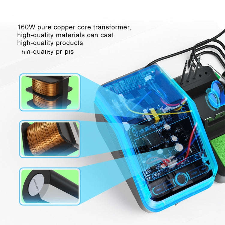 Mijing H1 Split Intelligent Temperature Control Soldering Station for Mobile Phone Repair, Plug:U...