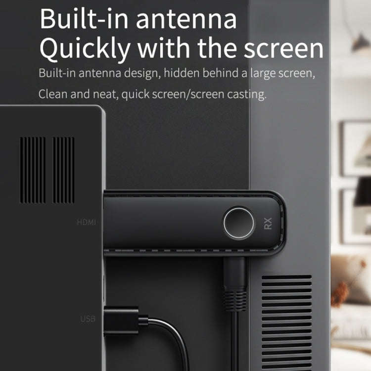 G57 Smart Wireless Assistance System HDMI Wireless Extender with Transmitter and Receiver(Black)
