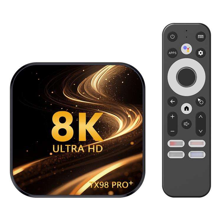 TX98 Pro+ 8K UHD Android 13 Smart TV Box with Remote Control, 4GB+64GB, RK3528 Quad-Core(US Plug)