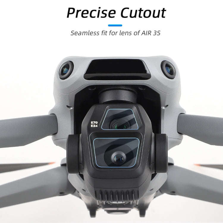 For DJI Air 3S Sunnylife Tempered Glass Film Lens Protector, Quantity:1 Set(Transparent)