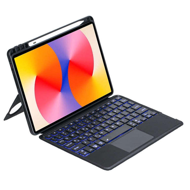 For Huawei MatePad SE 11 2024 Detachable Backlit Bluetooth Keyboard Leather Case with Touchpad(Bl...