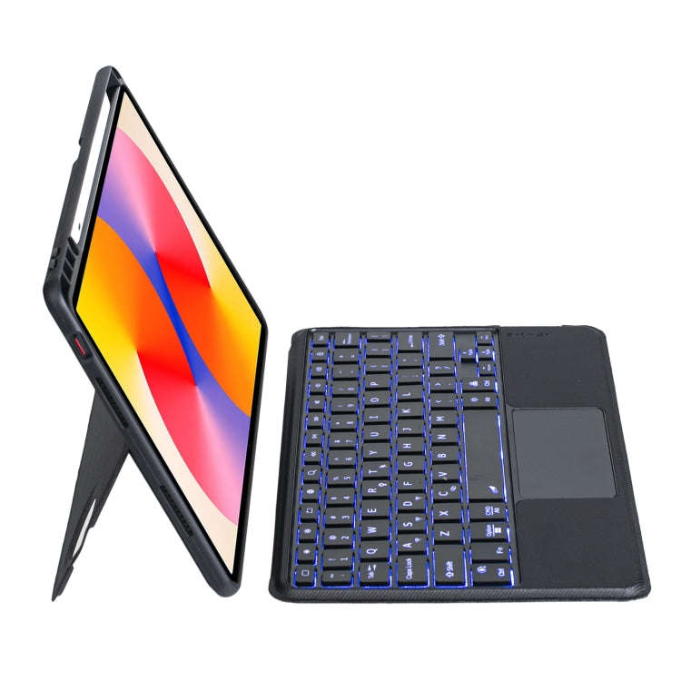 For Huawei MatePad SE 11 2024 Detachable Backlit Bluetooth Keyboard Leather Case with Touchpad(Bl...