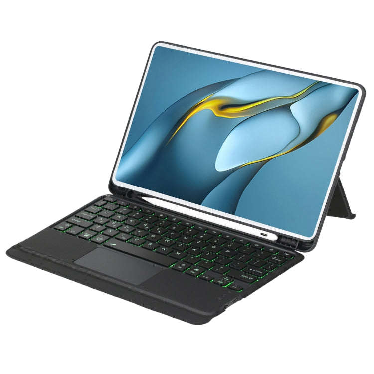 For Huawei MatePad Pro 10.8 2021 / 2019 Detachable Backlit Bluetooth Keyboard Leather Case with T...
