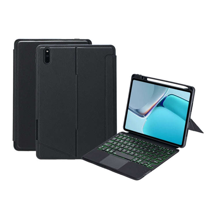 For Huawei MatePad 11 2021 Detachable Backlit Bluetooth Keyboard Leather Case with Touchpad(Black)