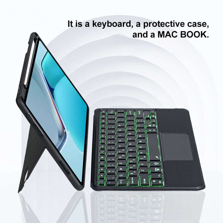 For Huawei MatePad 11 2021 Detachable Backlit Bluetooth Keyboard Leather Case with Touchpad(Black)