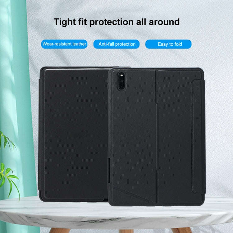 For Huawei MatePad 11 2023 Detachable Backlit Bluetooth Keyboard Leather Case with Touchpad(Black)