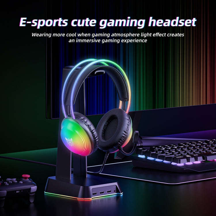 ONIKUMA X29 Head-mounted RGB Light Wired Gaming Headset, Cable Length: 2.2m(Black)