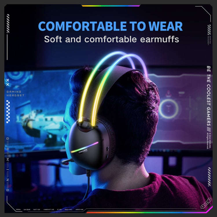 ONIKUMA X33 Head-mounted RGB Light E-Sports Gaming Headset, Cable Length: 2m(Black)