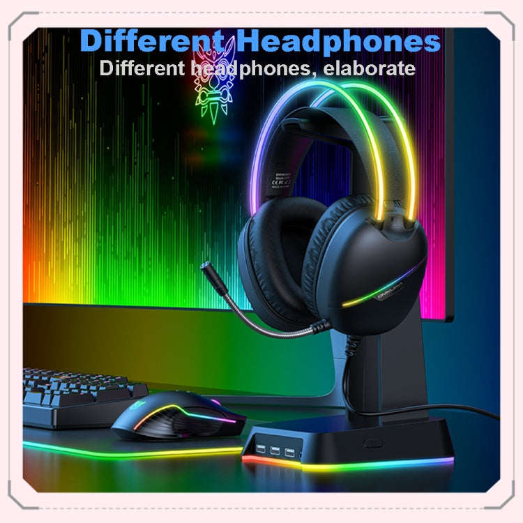 ONIKUMA X33 Head-mounted RGB Light E-Sports Gaming Headset, Cable Length: 2m(Black)
