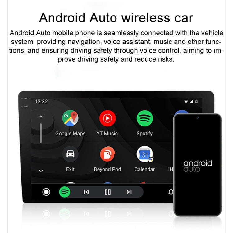 CarPlay and Android Auto Wireless Car Connectivity Box, Specification: Square(Black)