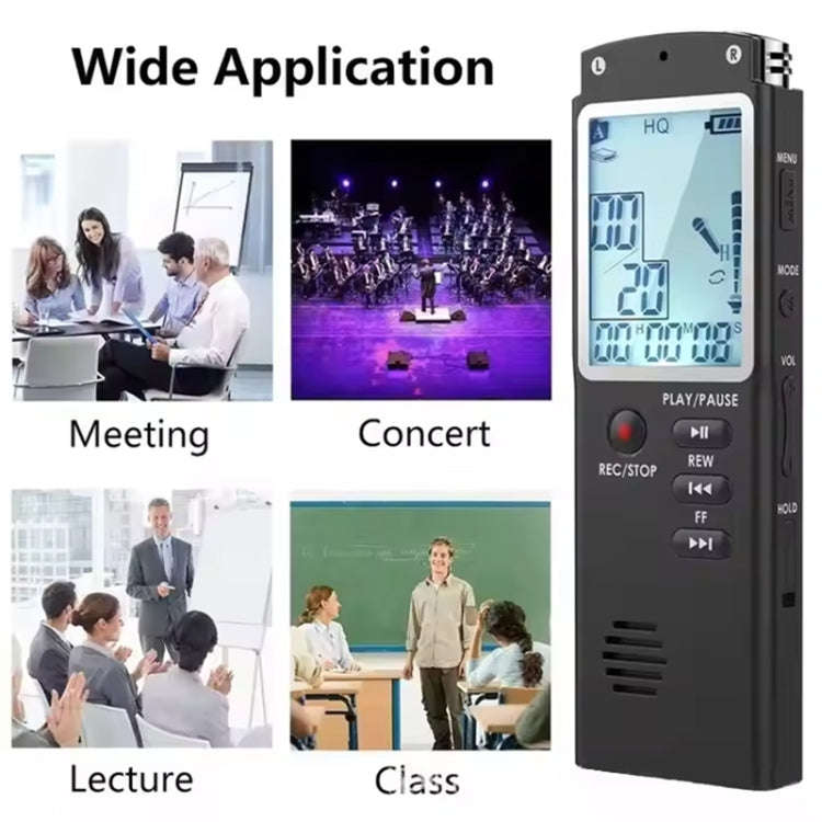 T60 Smart HD Noise Cancelling Voice Recorder MP3 Player, Memory:8GB(Black)