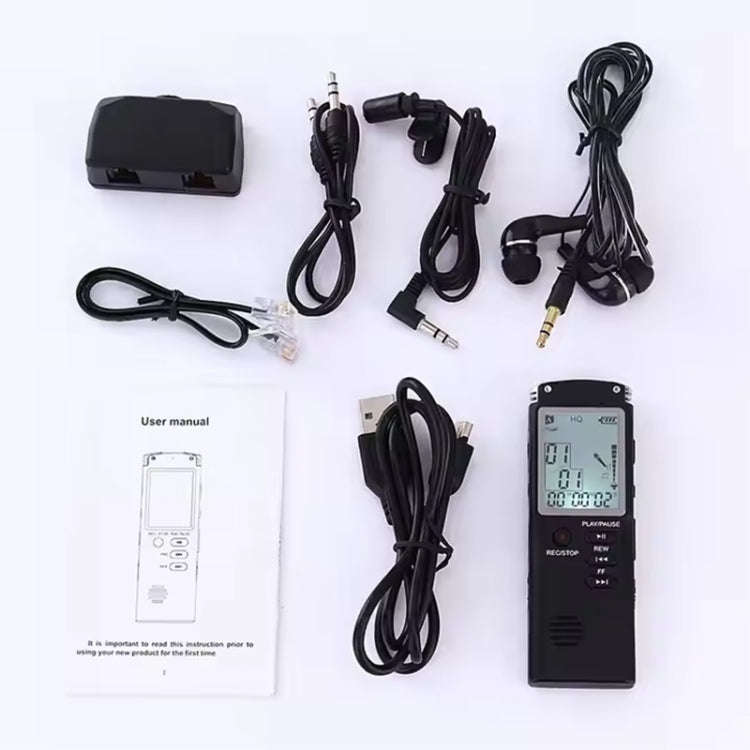 T60 Smart HD Noise Cancelling Voice Recorder MP3 Player, Memory:8GB(Black)