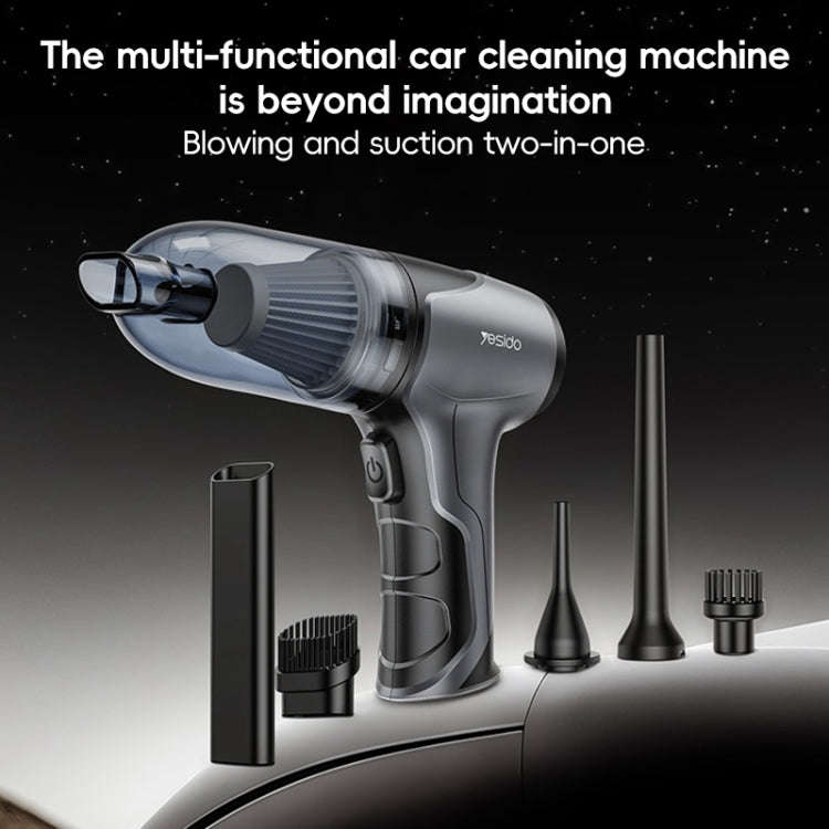 Yesido VC08 Brushless Motor Car Blowing and Suction Dual-Purpose Vacuum Cleaner(Black)