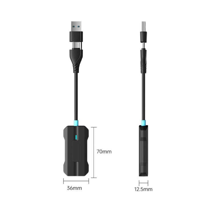 CarPlay and Android Auto Dual Interface Wireless Car Connectivity Box, Length:20cm(Black)