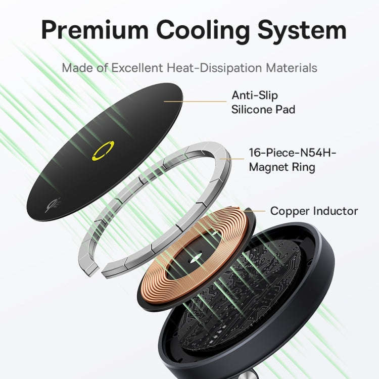 Baseus MagPro Series II 7 in 1 HUB Docking Station Magnetic Wireless Charger 15W(Black)