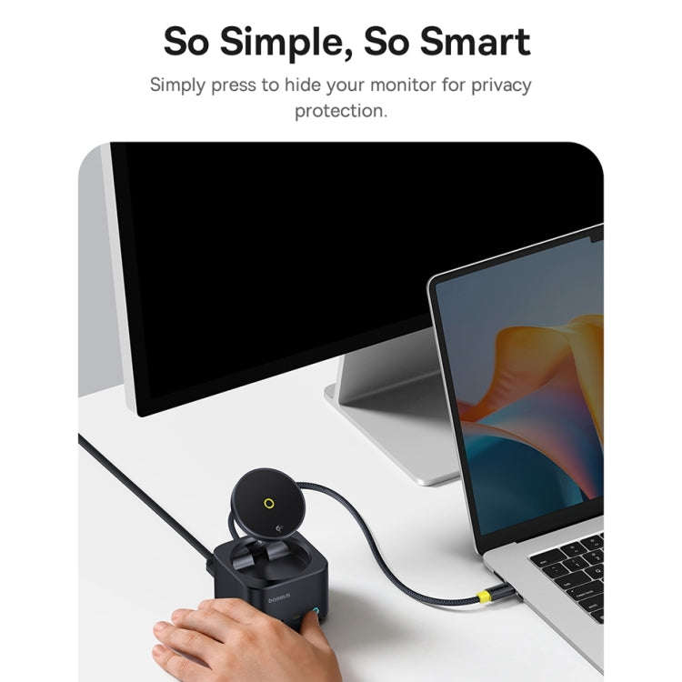 Baseus MagPro Series II 7 in 1 HUB Docking Station Magnetic Wireless Charger 15W(Black)