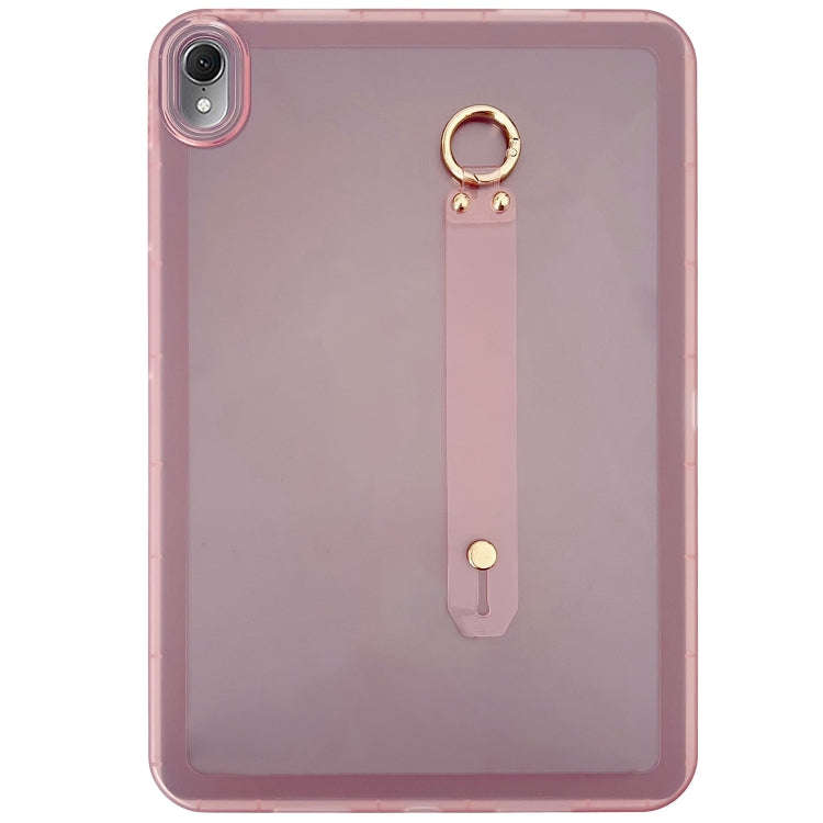 For Huawei MatePad Air 11.5 2023 Wristband Holder PC Hybrid TPU Soft Tablet Case(Pink)