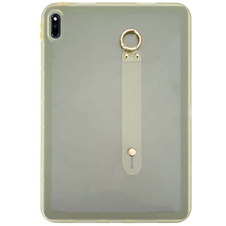 For Huawei MatePad Pro 10.8 2021 / 2019 Wristband Holder PC Hybrid TPU Soft Tablet Case(Yellow)