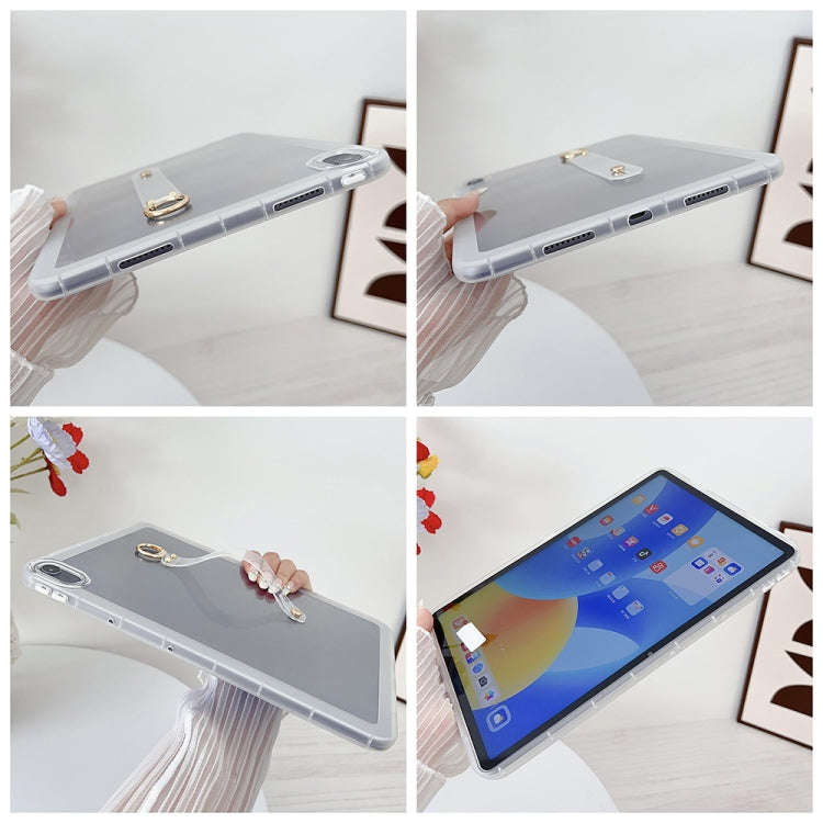 For Huawei MatePad SE 10.4 2022 Wristband Holder PC Hybrid TPU Soft Tablet Case(Transparent)