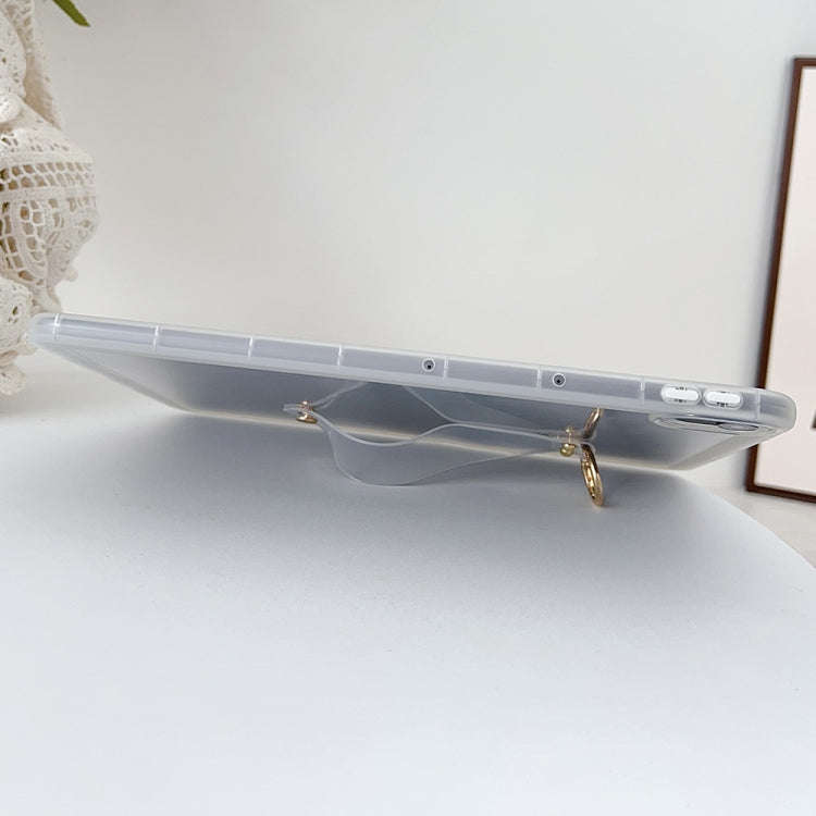 For Huawei MatePad SE 10.4 2022 Wristband Holder PC Hybrid TPU Soft Tablet Case(Transparent)