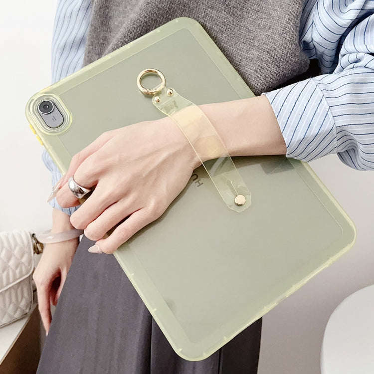 For Huawei MatePad SE 10.4 2022 Wristband Holder PC Hybrid TPU Soft Tablet Case(Transparent)