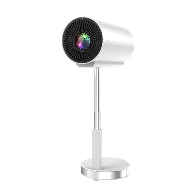 TS-3 1280x720P 260ANSI HiSilicon 352 Android 9.0 Telescopic Projector, UK Plug(White)