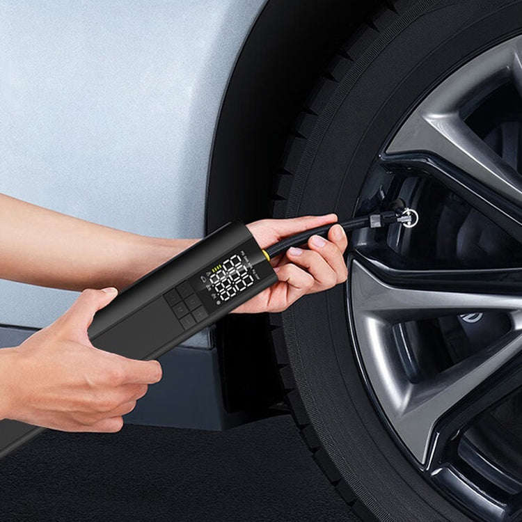 T6 Car Digital Display Portable Smart Electric Wireless Air Pump(Black)