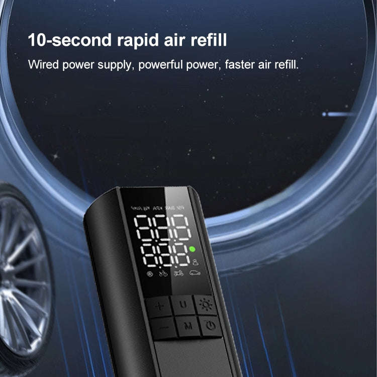 T7 Car Digital Display Portable Smart Electric Air Pump(Black)
