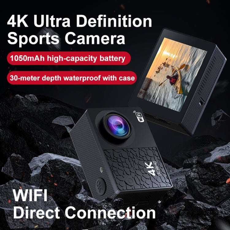 I5-360 2.0 inch IPS HD Screen Wide Angle 4K Action Camera, Specification:with Remote Control