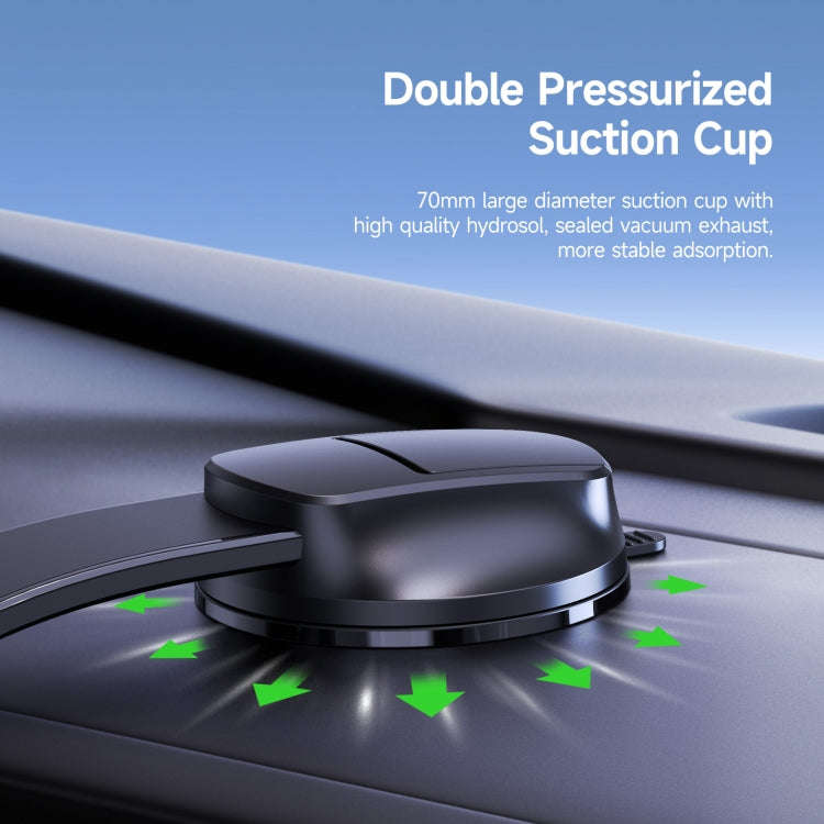 DUZZONA V5 Pro 15W Qi2 Car Magnetic Wireless Charger Phone Holder(Transparent)