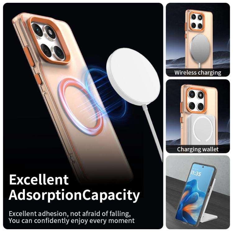 For Motorola Edge 60 Fusion Candy Magsafe PC Hybrid TPU Phone Case(Orange)