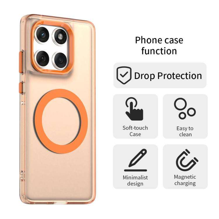 For Motorola Edge 60 Fusion Candy Magsafe PC Hybrid TPU Phone Case(Orange)