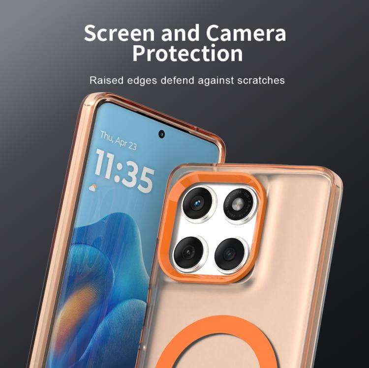 For Motorola Edge 60 Fusion Candy Magsafe PC Hybrid TPU Phone Case(Orange)