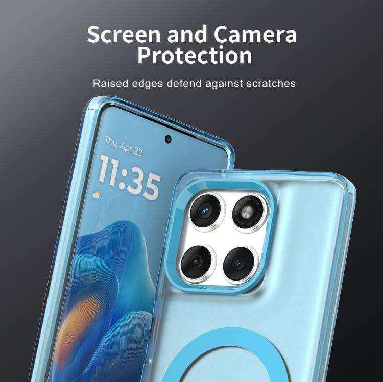 For Motorola Edge 60 Fusion Candy Magsafe PC Hybrid TPU Phone Case(Blue)