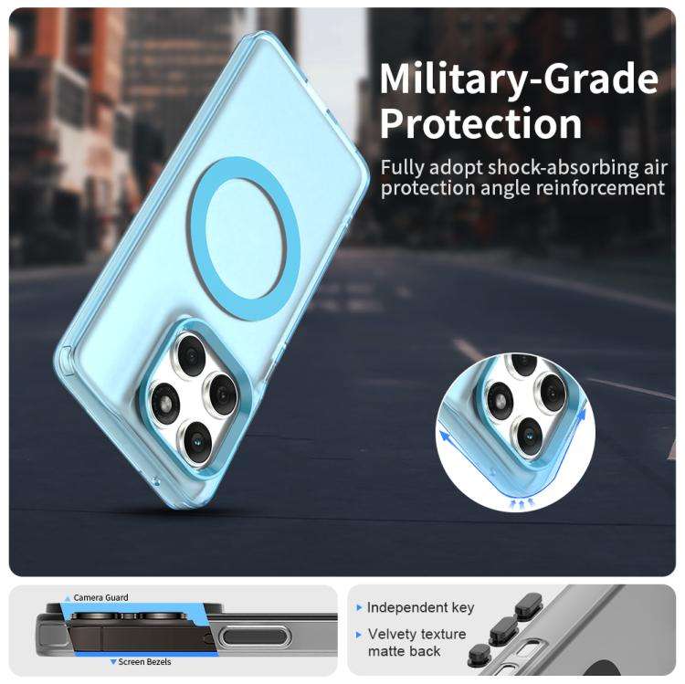 For Motorola Edge 60 Fusion Candy Magsafe PC Hybrid TPU Phone Case(Blue)