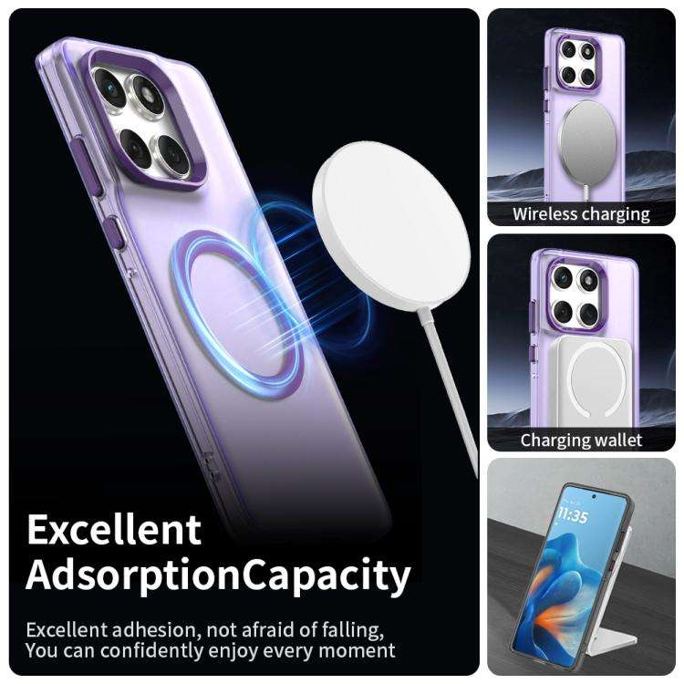 For Motorola Edge 60 Fusion Candy Magsafe PC Hybrid TPU Phone Case(Purple)
