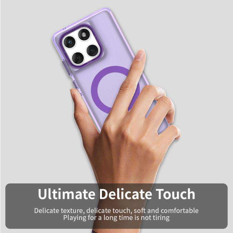 For Motorola Edge 60 Fusion Candy Magsafe PC Hybrid TPU Phone Case(Purple)