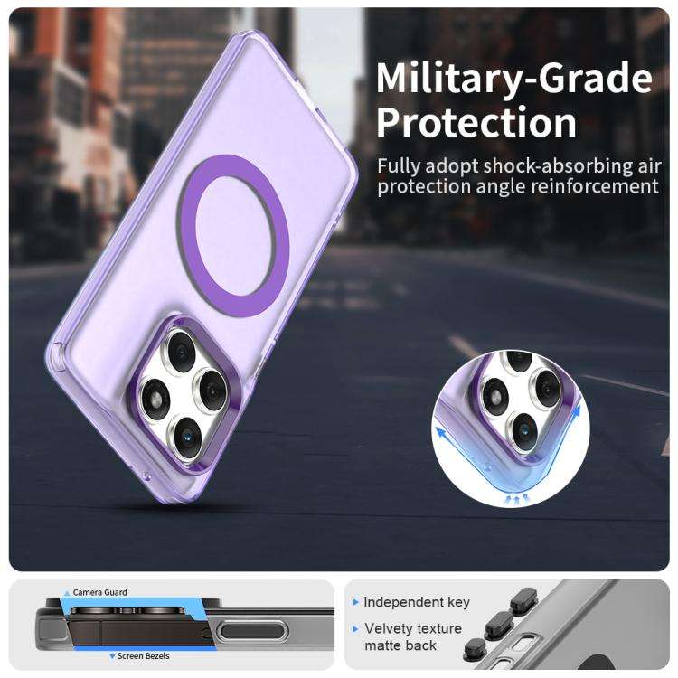 For Motorola Edge 60 Fusion Candy Magsafe PC Hybrid TPU Phone Case(Purple)