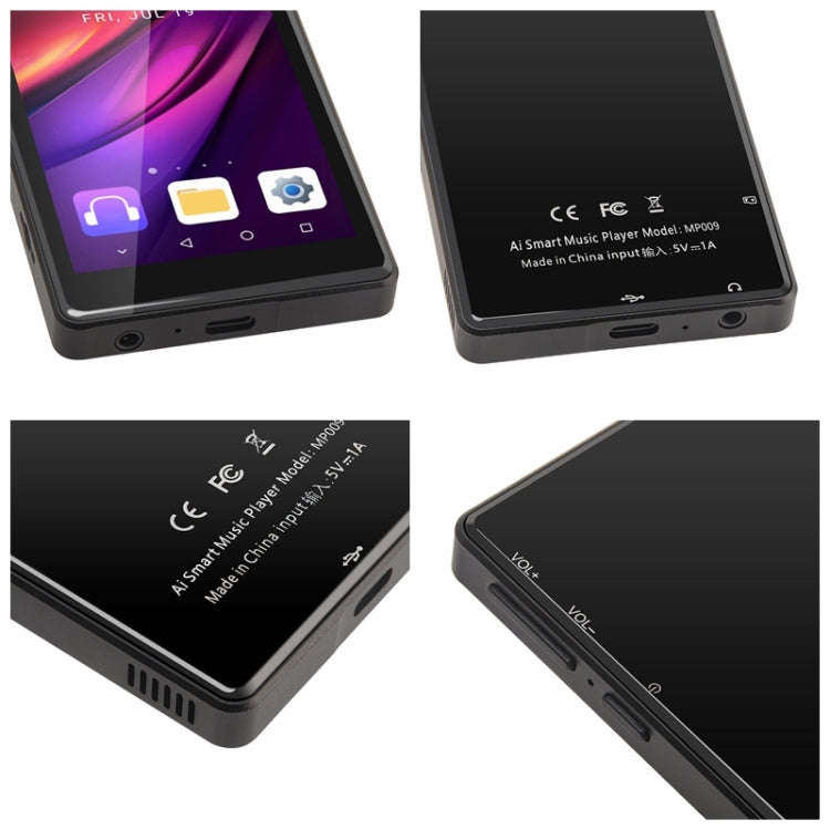 UNIWA MP009 4.0 inch IPS Screen Android 8.1 AI Smart Music Player Mini Tablet PC 2GB+16GB(Black)