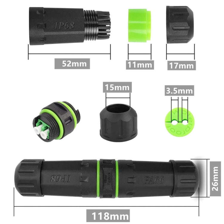 IP68 Waterproof LC Fiber Optical Coupler Adaptor