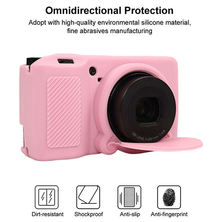 For Ricoh GR III Soft Silicone Protective Case(Pink)