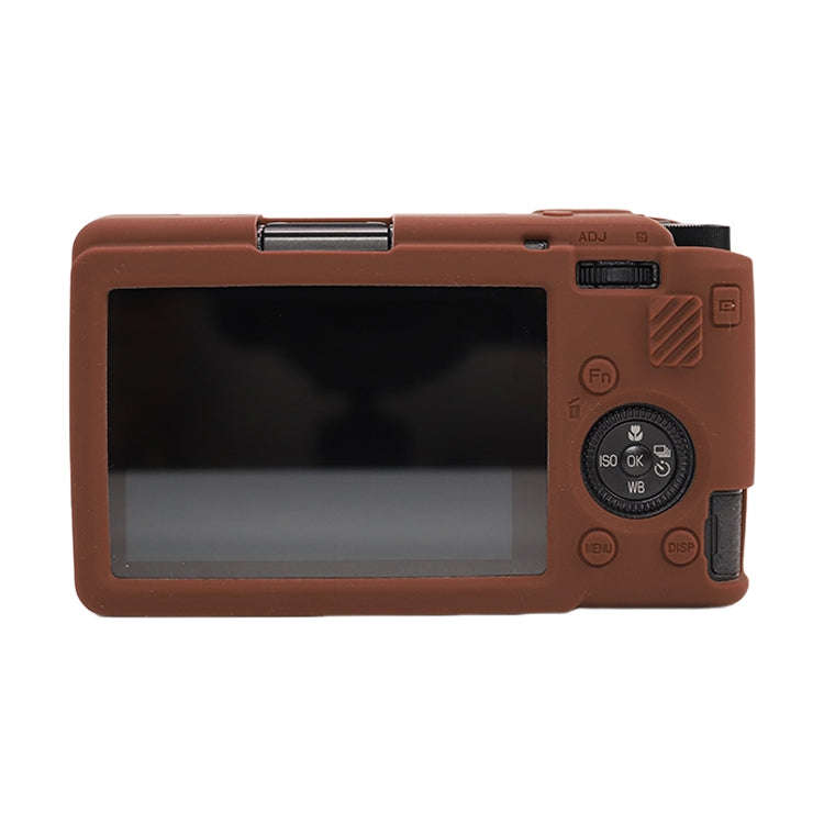 For Ricoh GR III Soft Silicone Protective Case(Coffee)