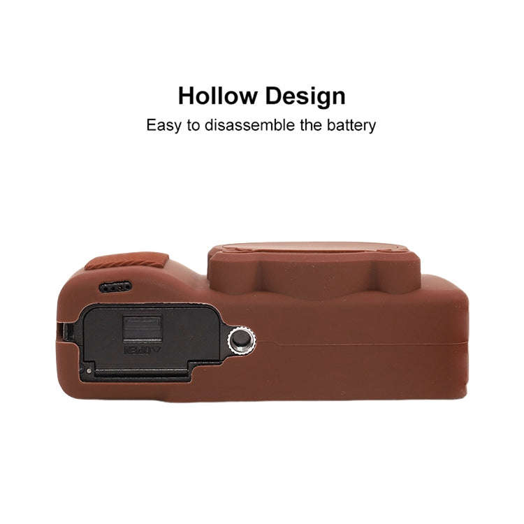 For Ricoh GR III Soft Silicone Protective Case(Coffee)